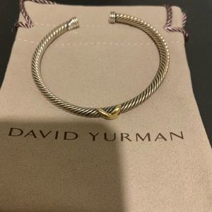 David Yurman Cuff with gold ribbon - Medium